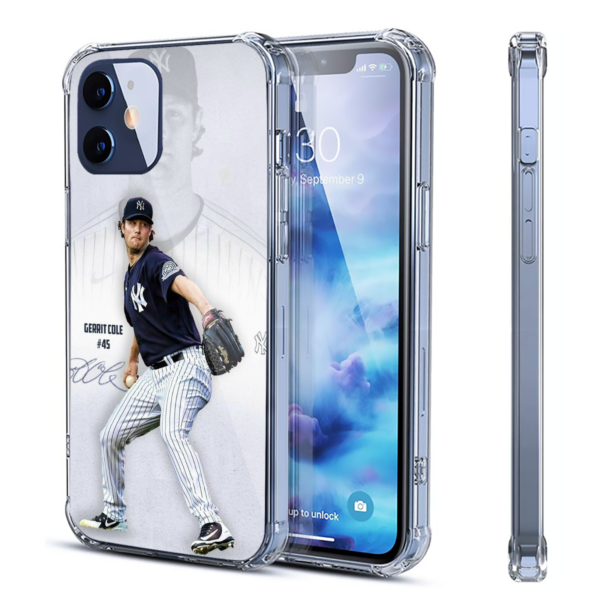 Gerrit Cole 17 Clear IPhone 12 Case – Soft TPU With UV Print – Enhanced Drop Protection, Precise Fit, Anti-Fingerprint, Customizable Design, Scratch-Resistant, Yellow-Resistant